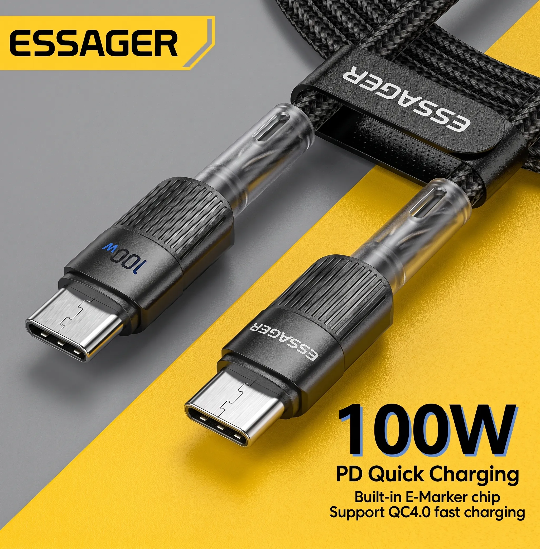 Cable de carga rápida Tipo C 2m